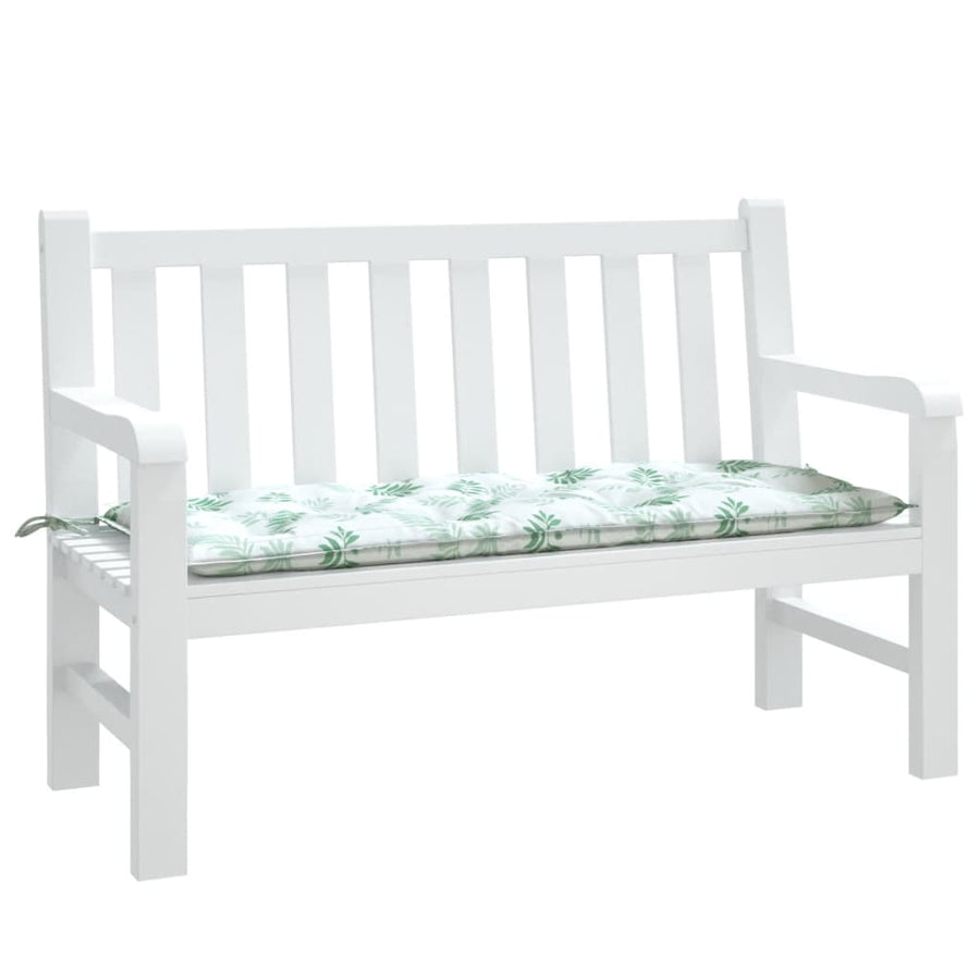 Tuinbankkussen Bladpatroon Stof 120 x 50 x 7 cm