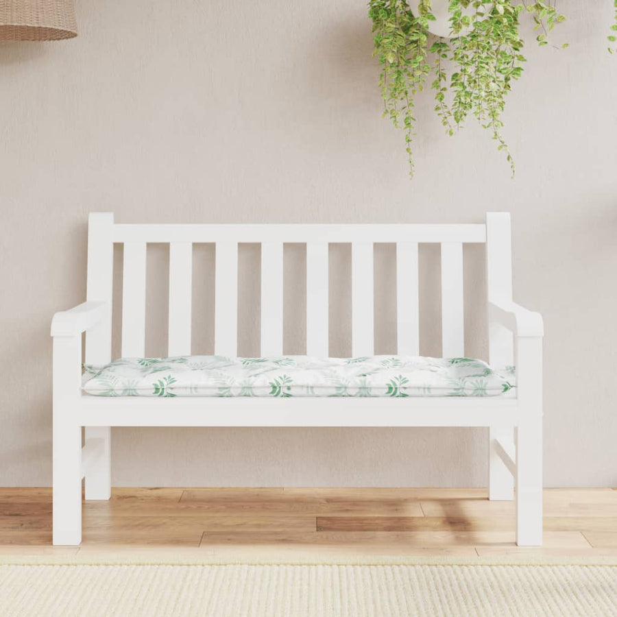 Tuinbankkussen Bladpatroon Stof 120 x 50 x 7 cm