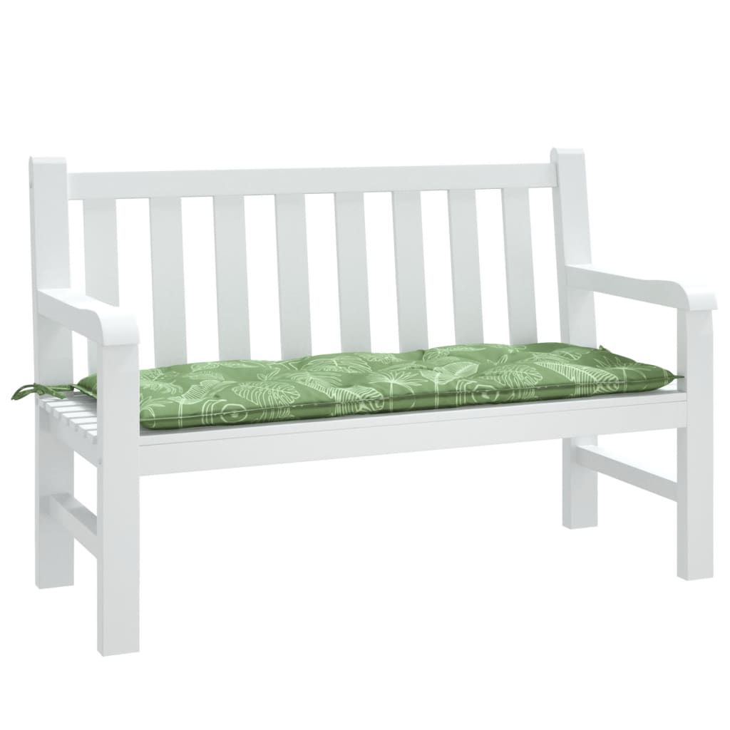 Tuinbankkussen Stof 120 x 50 x 7 cm Bladpatroon