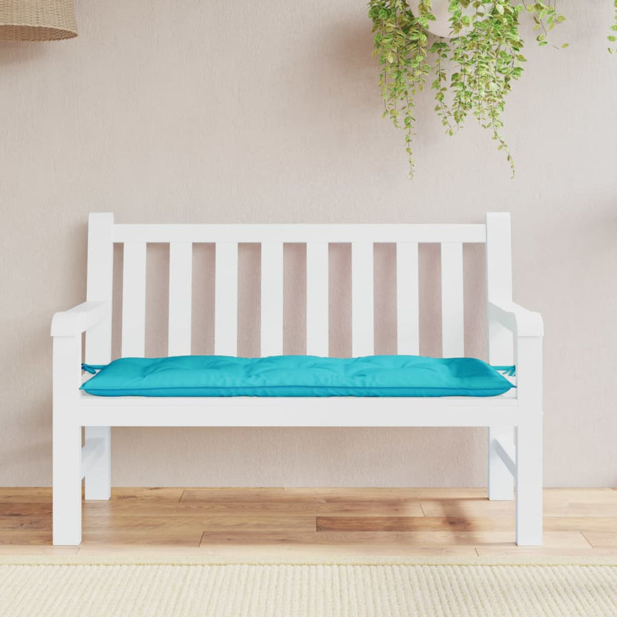 Tuinbankkussen Stof 120 x 50 x 7 cm Turquoise