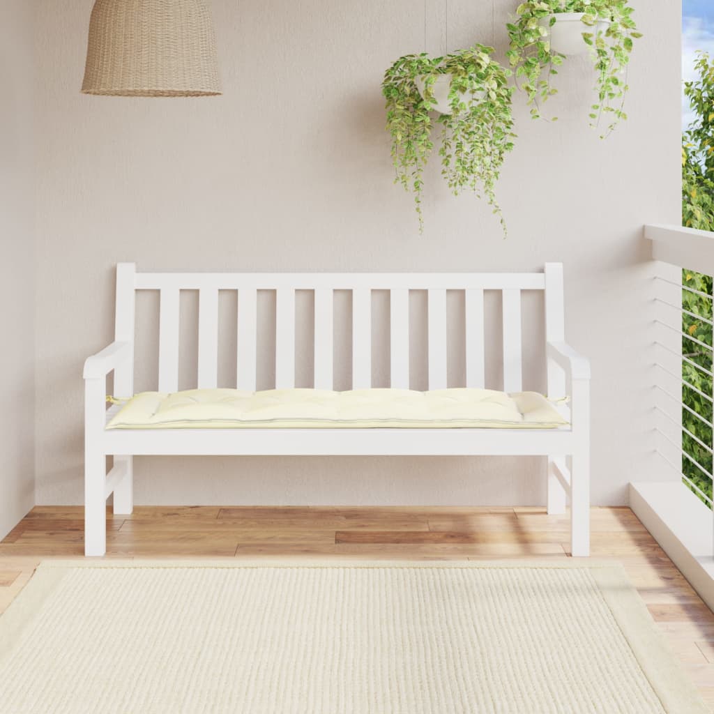 Tuinbankkussen Oxford Stof Kleurig 150 x 50 x 7 cm Crème