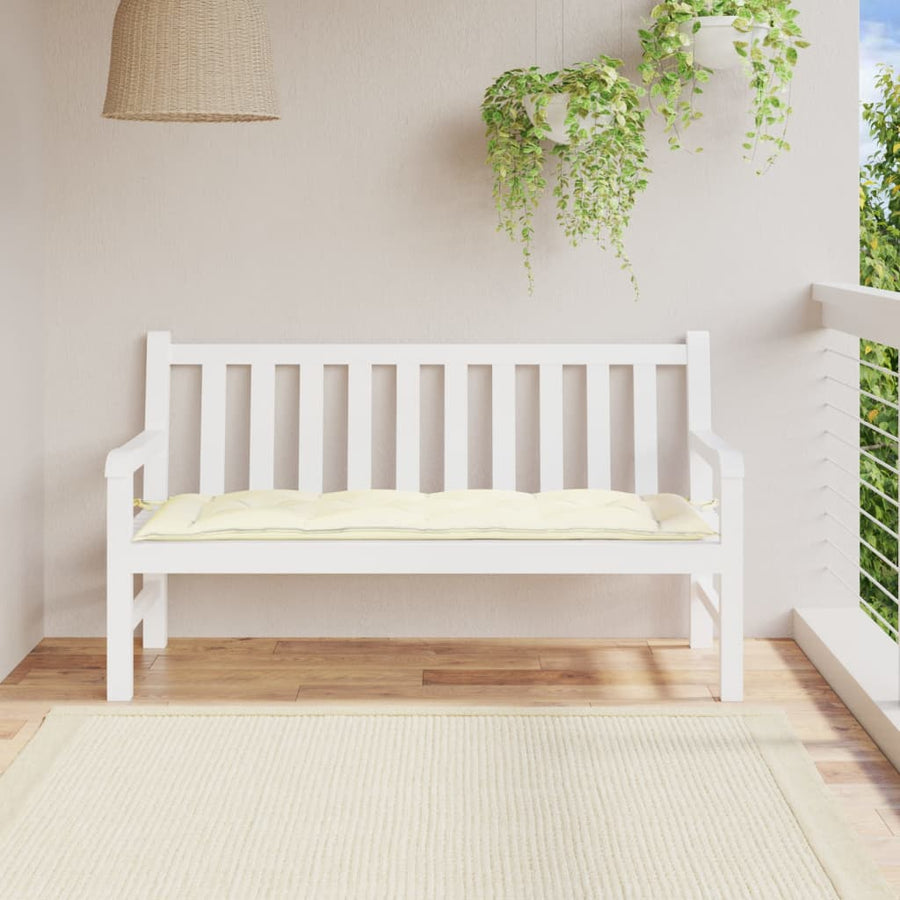 Tuinbankkussen Oxford Stof Kleurig 150 x 50 x 7 cm Crème