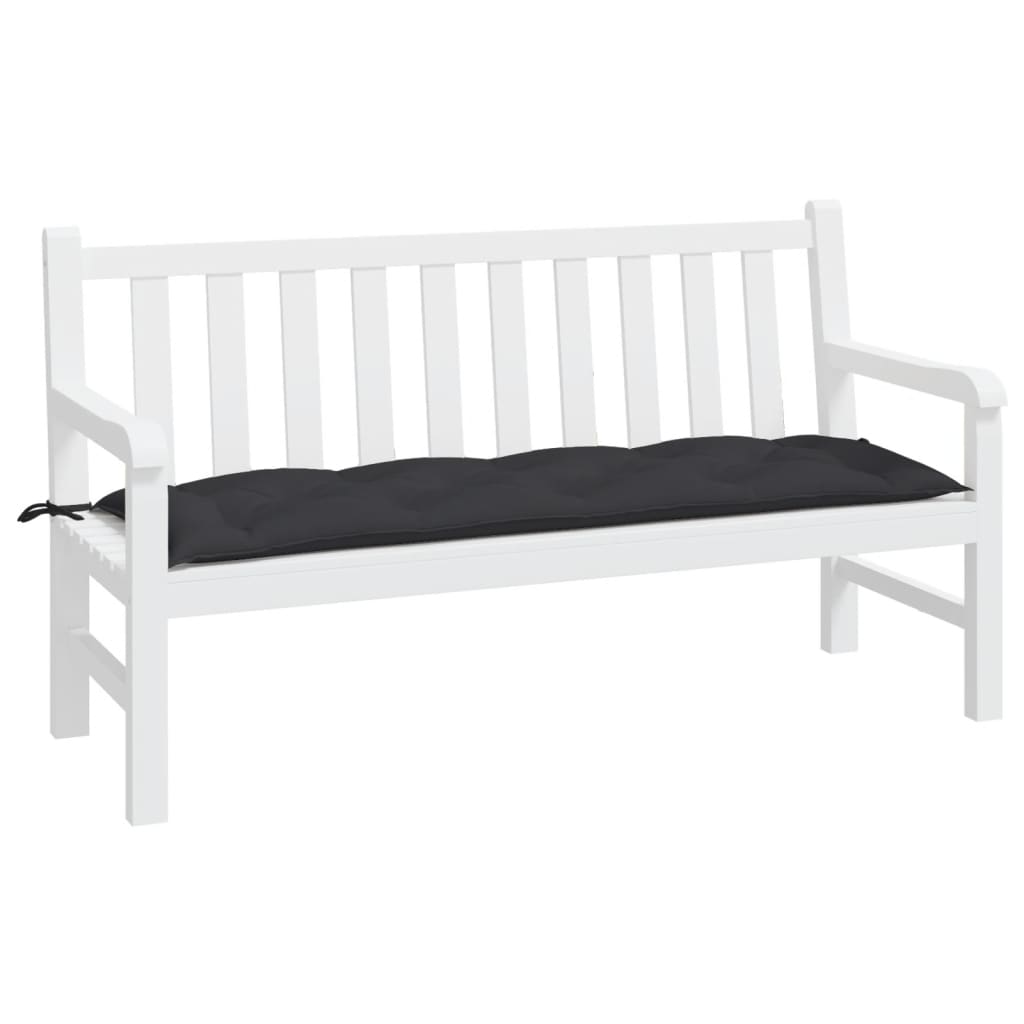 Tuinbankkussen 150X50X7 Cm Oxford Stof Zwart Groen