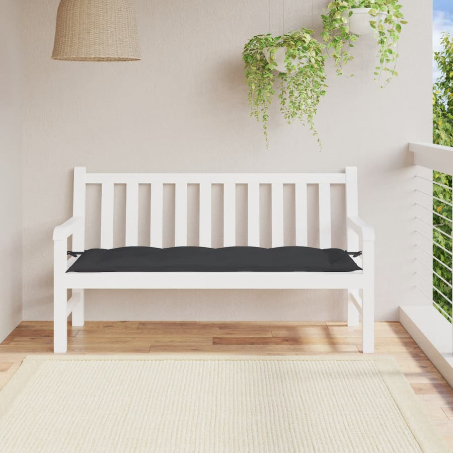Tuinbankkussen 150X50X7 Cm Oxford Stof Zwart Groen