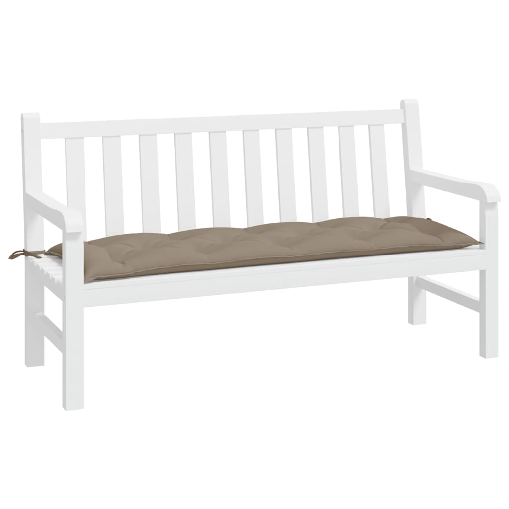 Tuinbankkussen 150x50x7 cm oxford stof taupe