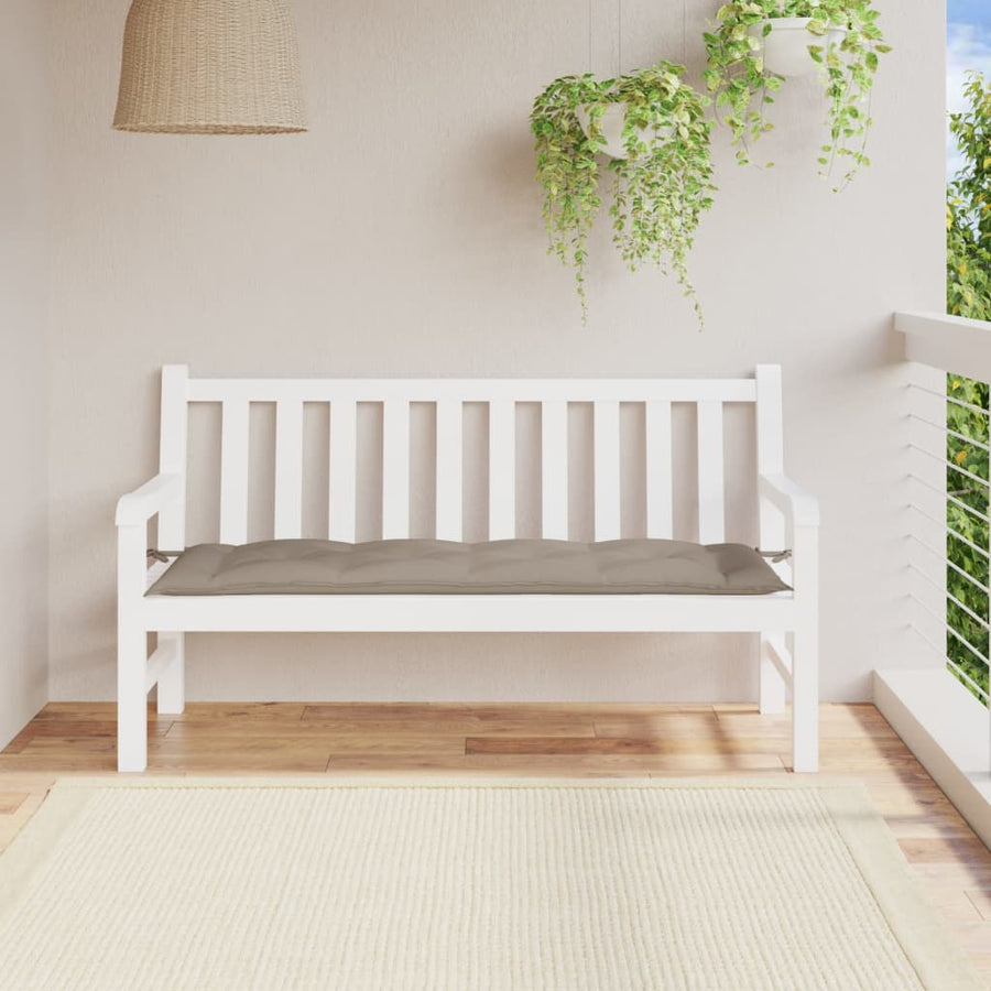 Tuinbankkussen 150x50x7 cm oxford stof taupe