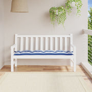 Tuinbankkussen 150x50x7 cm gestreept blauw wit