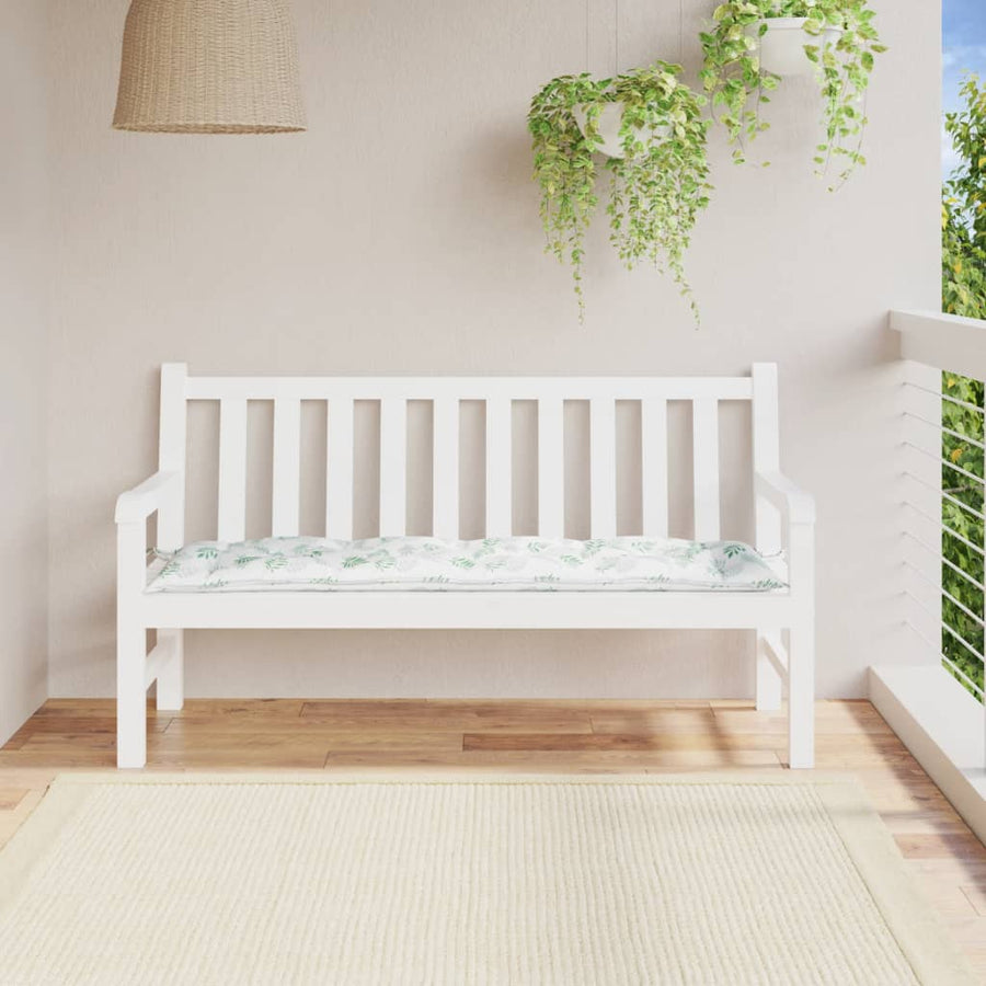 Tuinbankkussen Oxford Stof Bladpatroon 150 x 50 x 7 cm