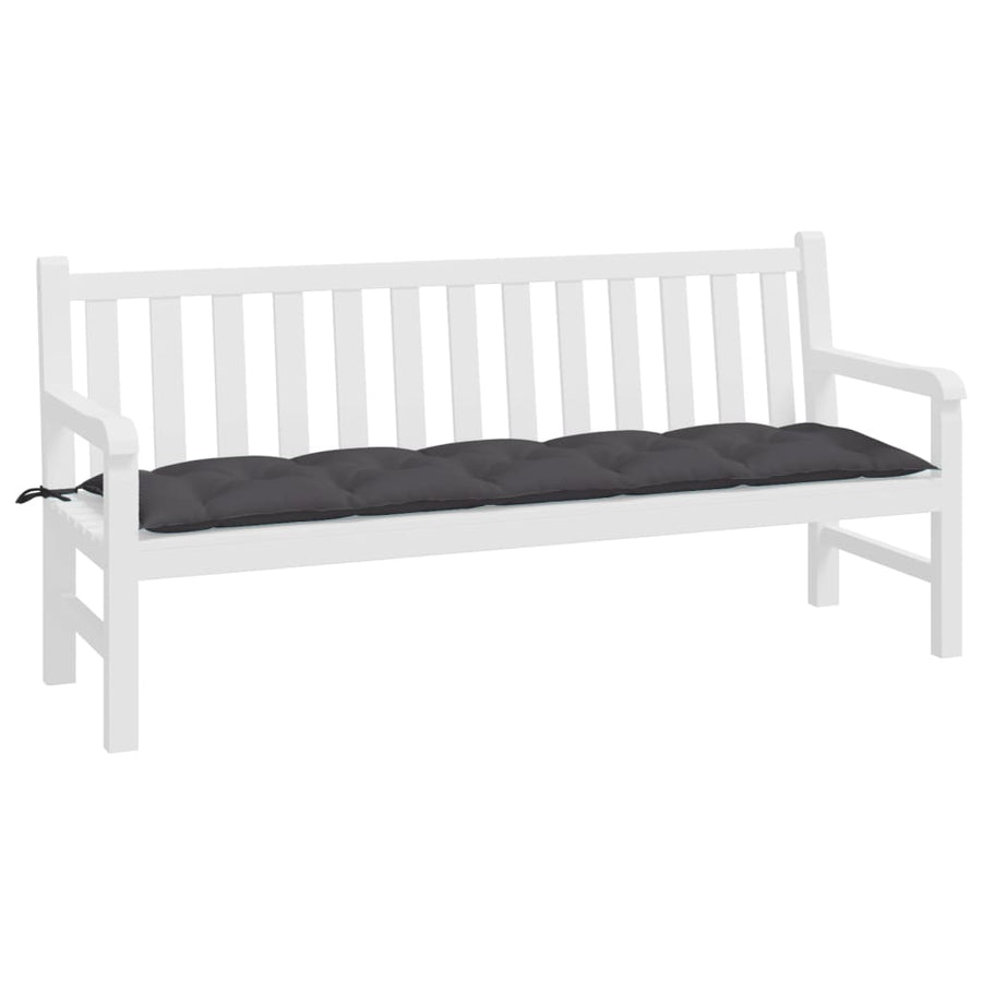 Tuinbankkussen 180x50x7 cm oxford stof antracietkleurig