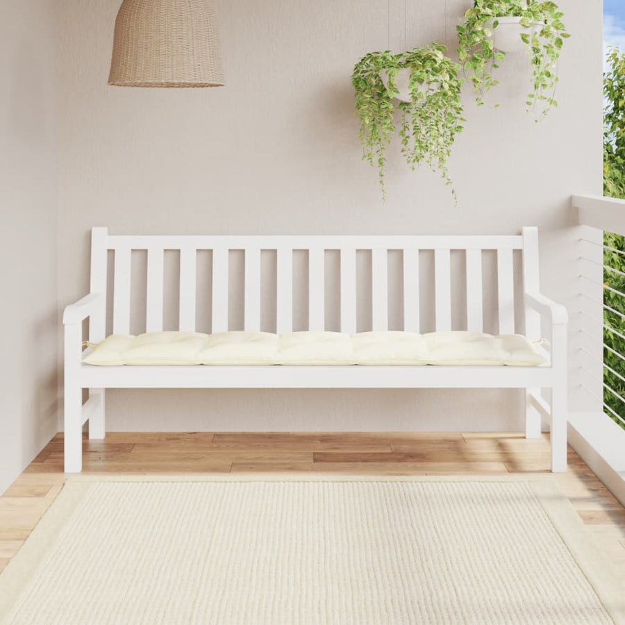 Tuinbankkussen Oxford Stof Kleurig 180 x 50 x 7 cm Crème
