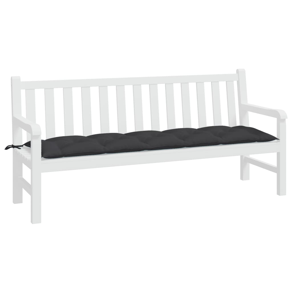 Tuinbankkussen 180X50X7 Cm Oxford Stof Zwart Groen