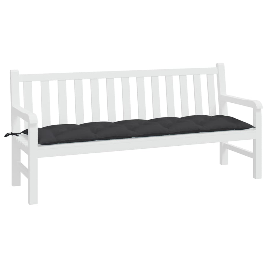 Tuinbankkussen 180X50X7 Cm Oxford Stof Zwart Groen