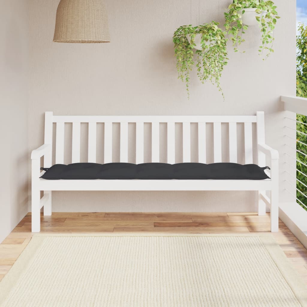 Tuinbankkussen 180X50X7 Cm Oxford Stof Zwart Groen