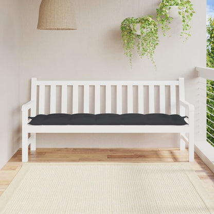 Tuinbankkussen 180X50X7 Cm Oxford Stof Zwart Groen