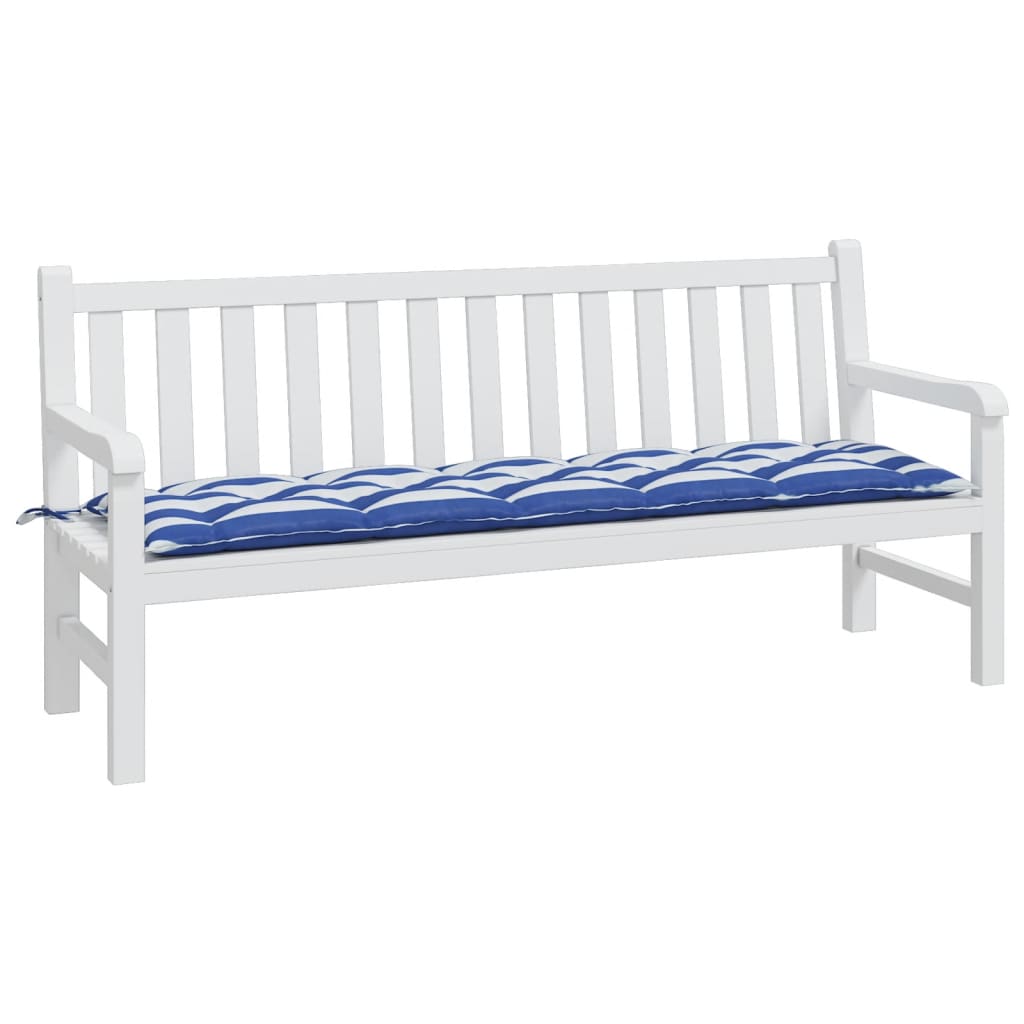 Bankkussen Gestreept Stof Gestreept En 180 x 50 x 7 cm Blauw en wit