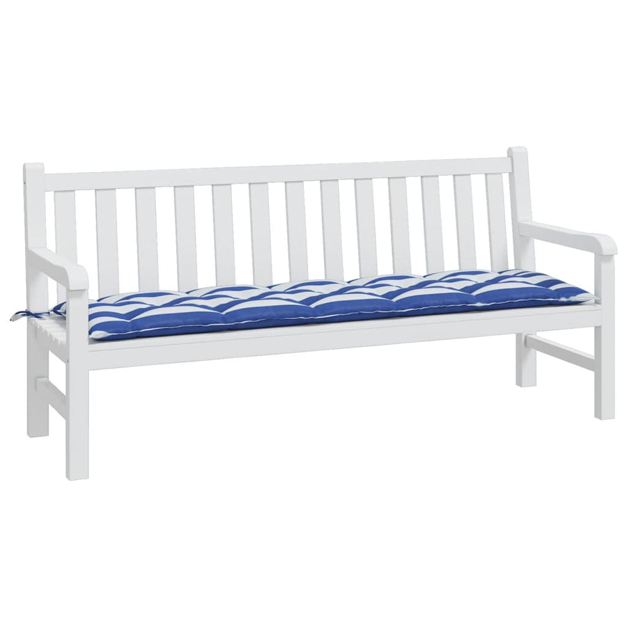Bankkussen Gestreept Stof Gestreept En 180 x 50 x 7 cm Blauw en wit