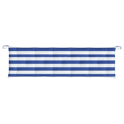 Bankkussen Gestreept Stof Gestreept En 180 x 50 x 7 cm Blauw en wit
