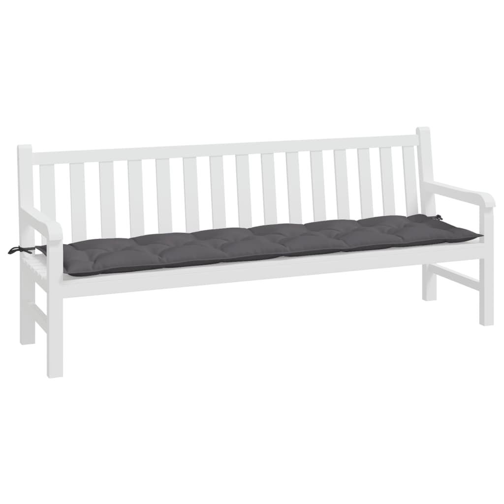 Tuinbankkussen 200X50X7 Cm Oxford Stof Antracietkleurig