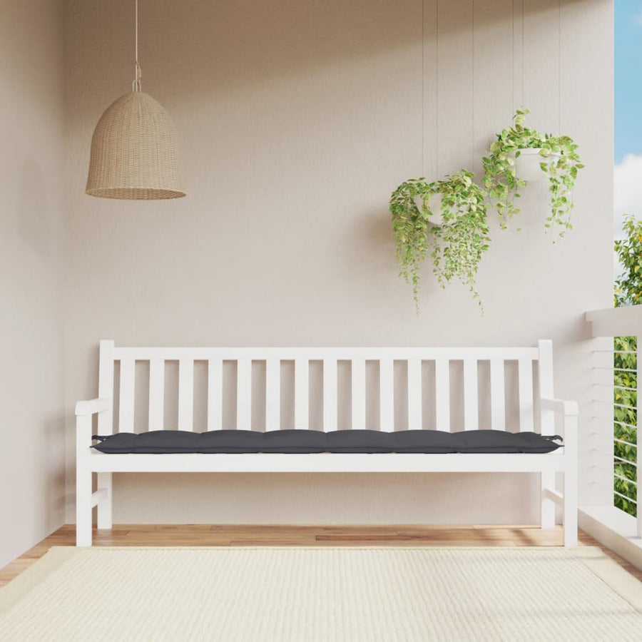 Tuinbankkussen 200X50X7 Cm Oxford Stof Antracietkleurig