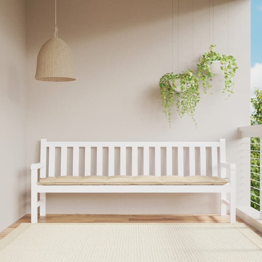 Tuinbankkussen 200X50X7 Cm Oxford Stof Beige
