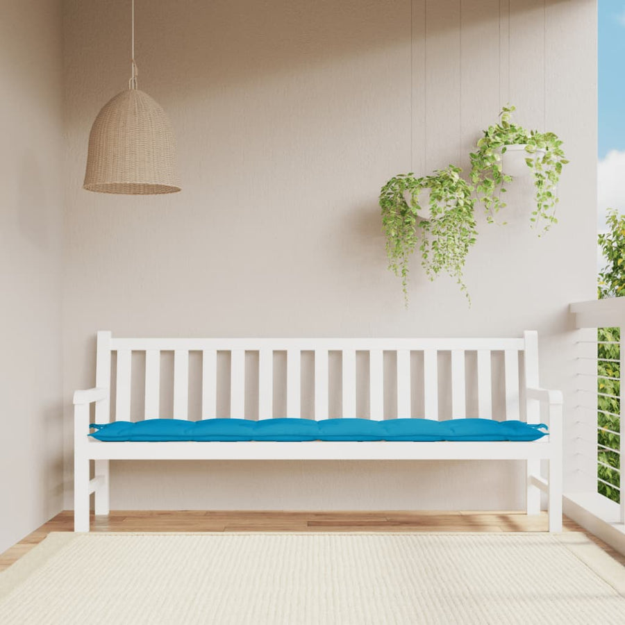 Tuinbankkussen 200X50X7 Cm Oxford Stof Lichtblauw