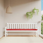 Garden bench cushion 200x50x7 cm fabric red