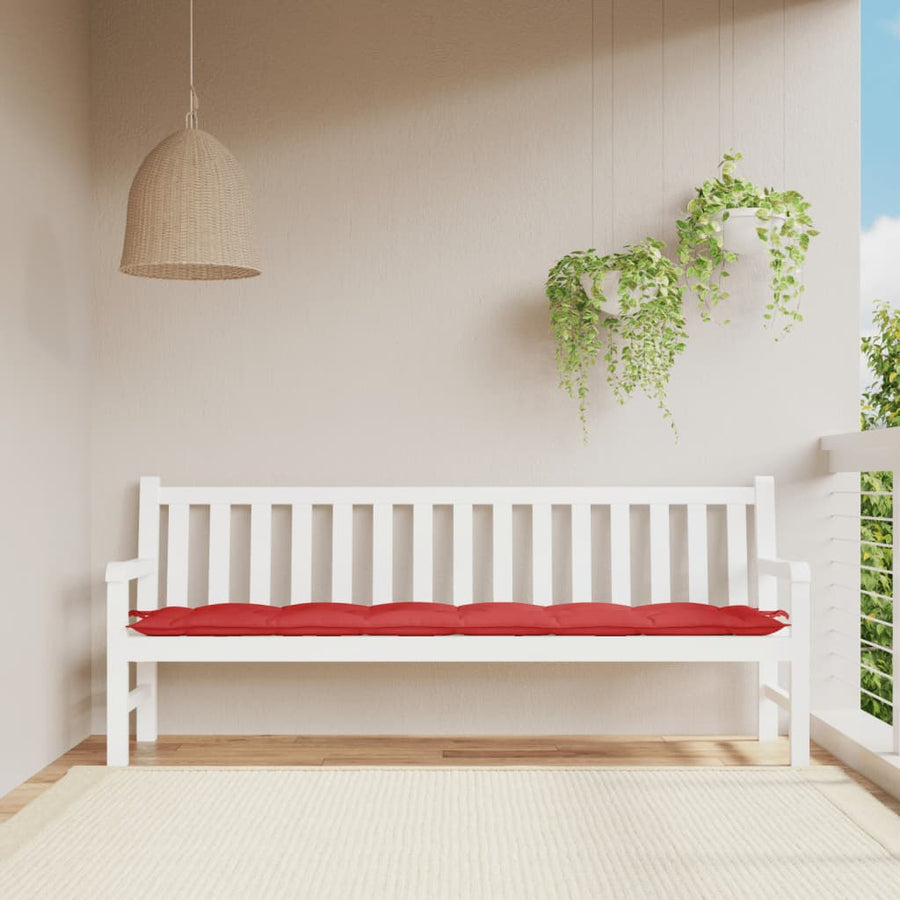Tuinbankkussen 200X50X7 Cm Stof Rood
