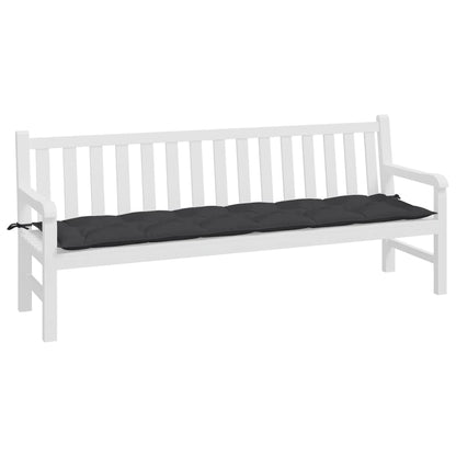Tuinbankkussen 200X50X7 Cm Stof Zwart