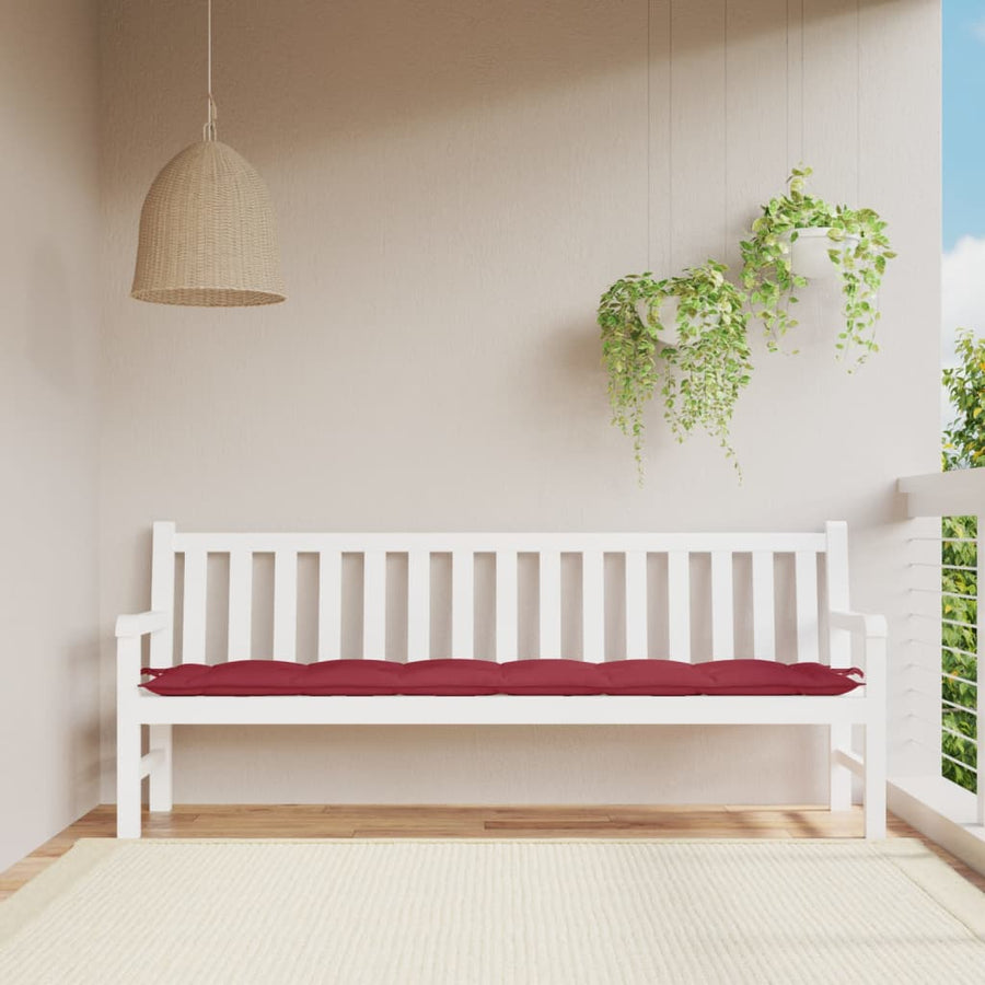 Tuinbankkussen 200X50X7 Cm Oxford Stof Wijnrood