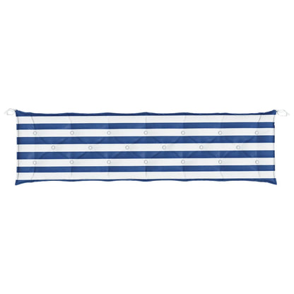 Tuinbankkussen Gestreept Stof En 200 x 50 x 7 cm Blauw en wit
