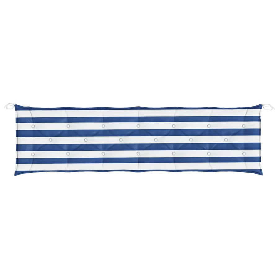 Tuinbankkussen Gestreept Stof En 200 x 50 x 7 cm Blauw en wit