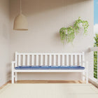 Tuinbankkussen gestreept 200x50x7 cm wit blauw