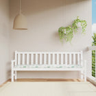 Tuinbankkussen 200x50x7 cm bladpatroon stof