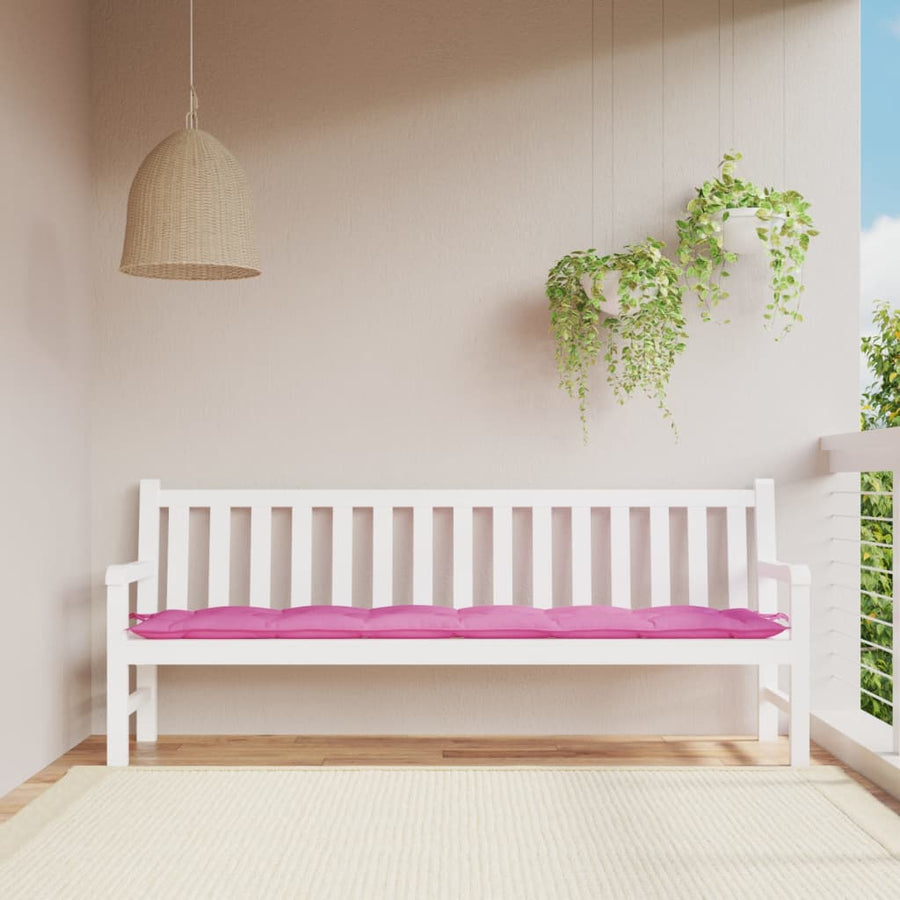 Tuinbankkussen Stof 200 x 50 x 7 cm Roze