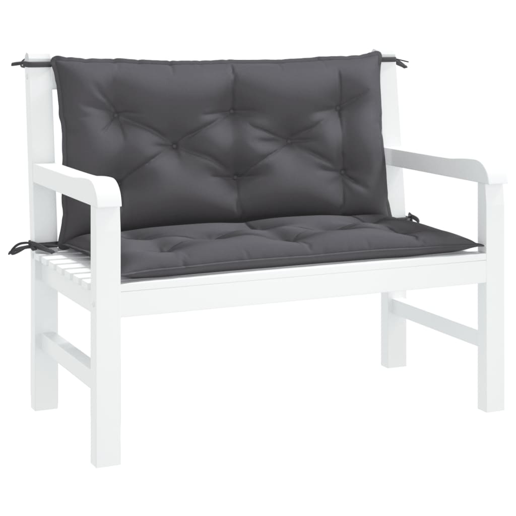 Tuinbankkussens 2 St 100X50X7 Cm Oxford Stof Antracietkleurig Groen