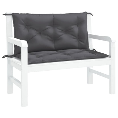 Tuinbankkussens 2 St 100X50X7 Cm Oxford Stof Antracietkleurig Groen