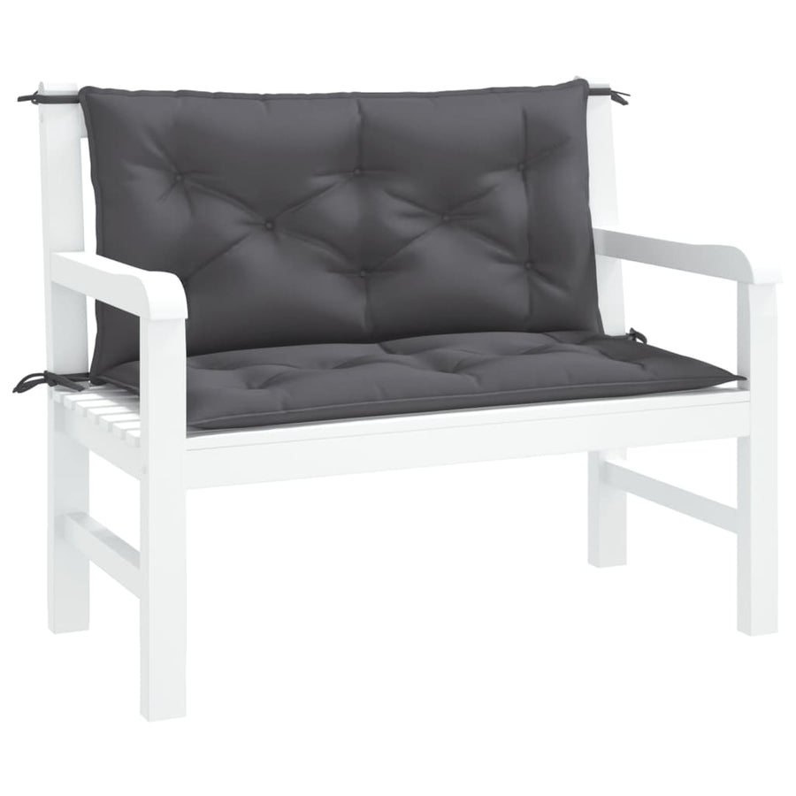 Tuinbankkussens 2 St 100X50X7 Cm Oxford Stof Antracietkleurig Groen