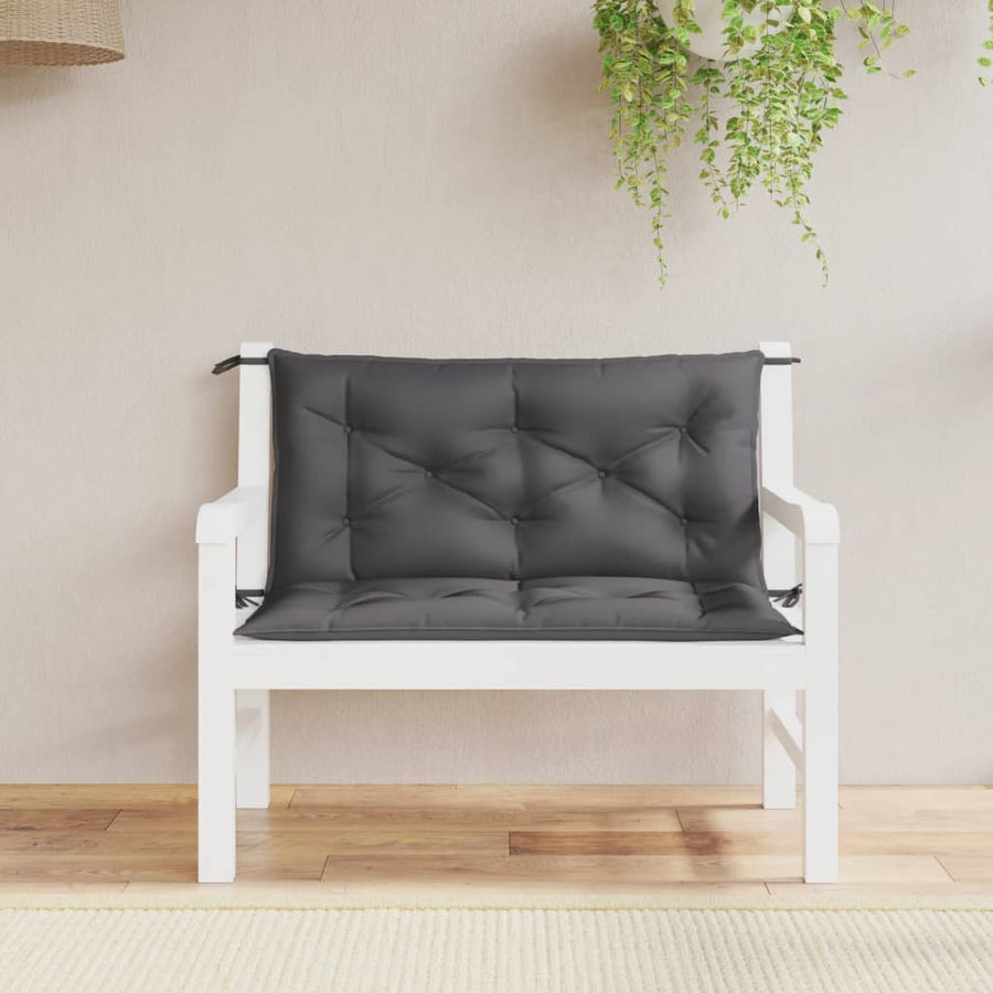 Tuinbankkussens 2 St 100X50X7 Cm Oxford Stof Antracietkleurig Groen