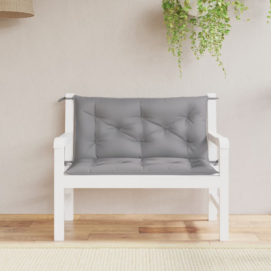Tuinbankkussens 2 St 100X50X7 Cm Oxford Stof Grijs