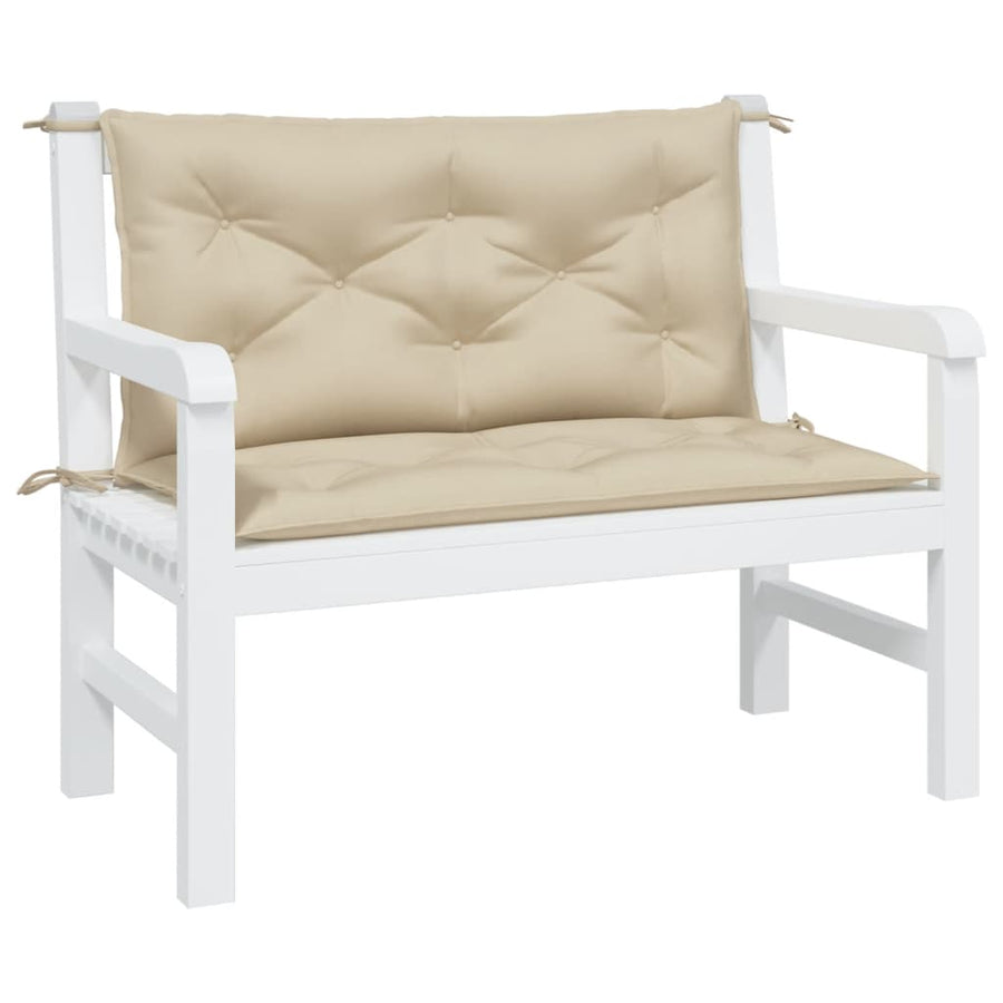 Tuinbankkussens 2 St 100X50X7 Cm Oxford Stof Beige