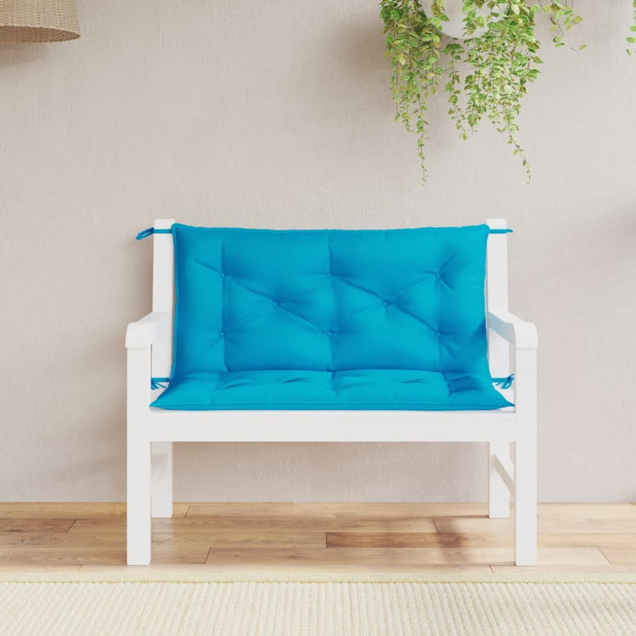 Tuinbankkussens 2 St 100X50X7 Cm Oxford Stof Lichtblauw