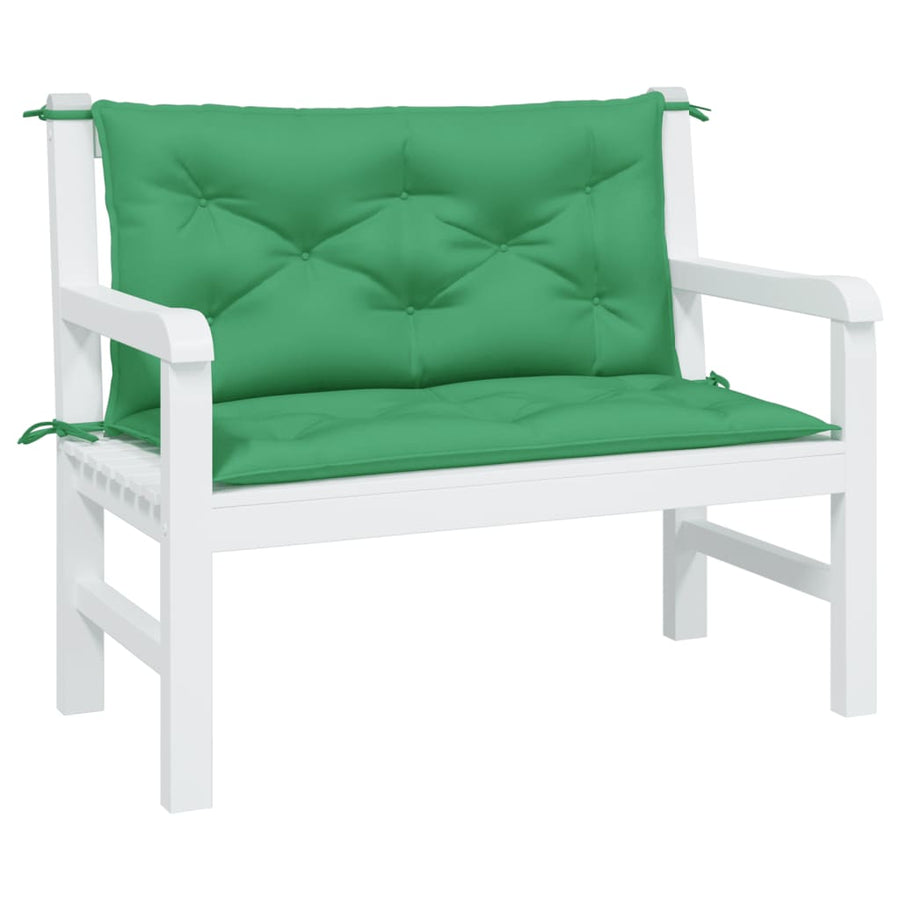 Tuinbankkussens 2 St 100X50X7 Cm Oxford Stof Groen Groen