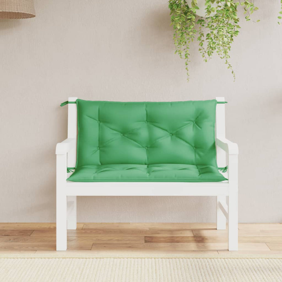 Tuinbankkussens 2 St 100X50X7 Cm Oxford Stof Groen Groen