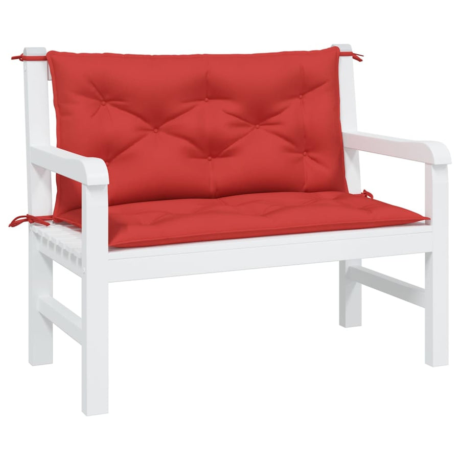 Tuinbankkussens 2 St 100X50X7 Cm Oxford Stof Rood