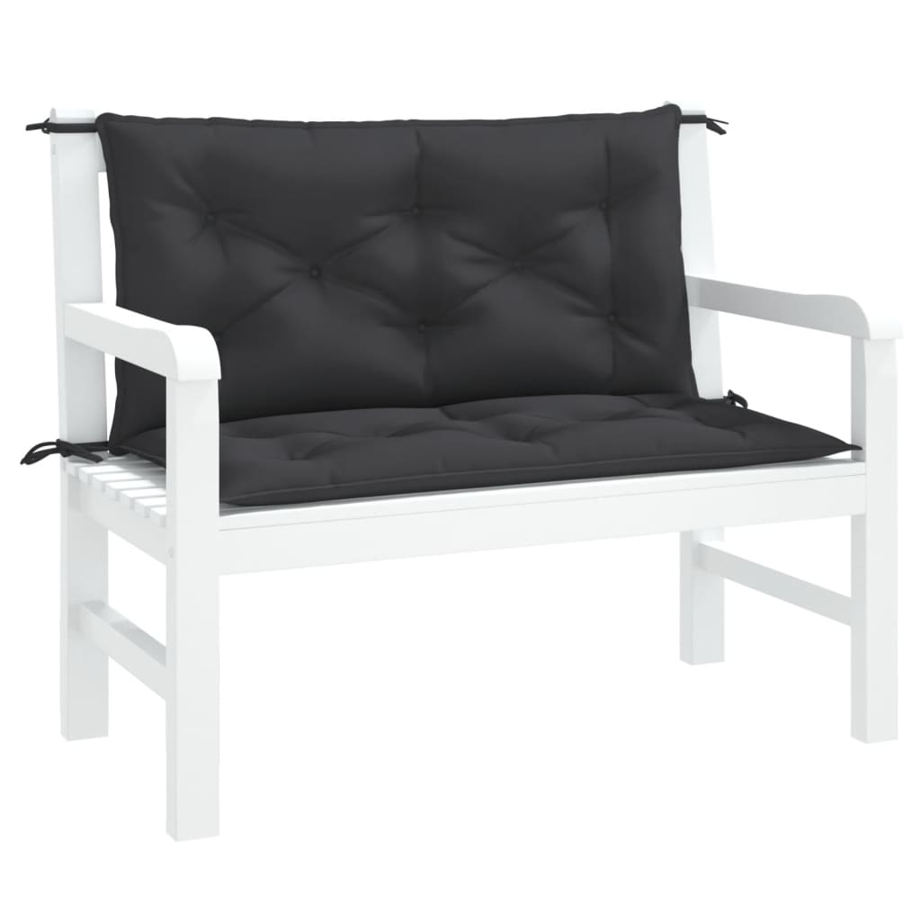 Tuinbankkussens 2 St 100X50X7 Cm Oxford Stof Zwart Groen