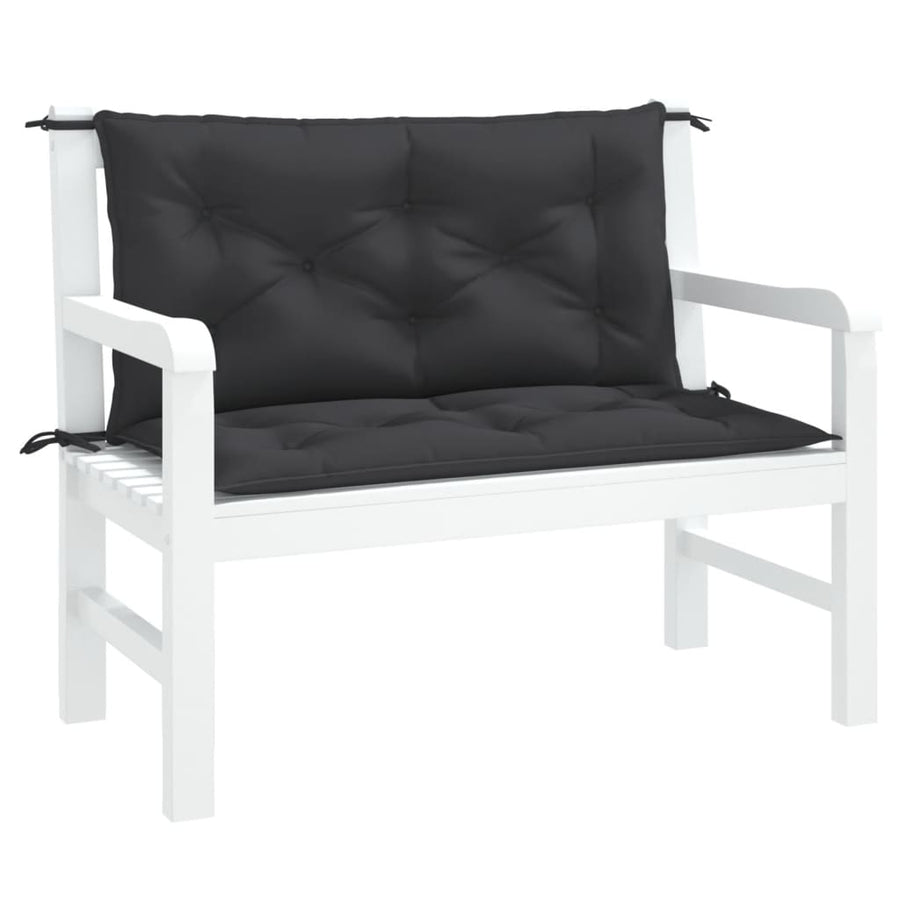 Tuinbankkussens 2 St 100X50X7 Cm Oxford Stof Zwart Groen