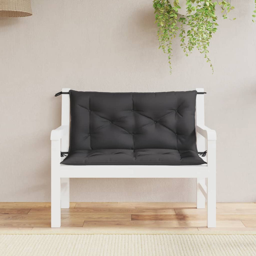 Tuinbankkussens 2 St 100X50X7 Cm Oxford Stof Zwart Groen