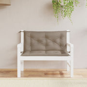 Tuinbankkussens 2 st 100x50x7 cm taupe