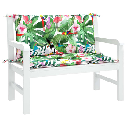 Tuinbankkussens 100X50X7 Cm Stof Meerkleurig 100 cm Groen en roze