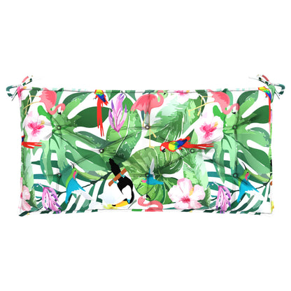 Tuinbankkussens 100X50X7 Cm Stof Meerkleurig 100 cm Groen en roze